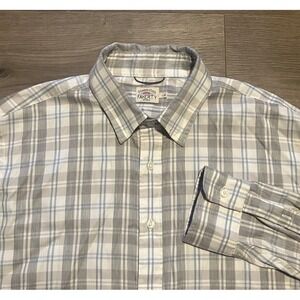 FAHERTY Movement Shirt Mens Size XL Lightweight Plaid Button Down Long Sleeve